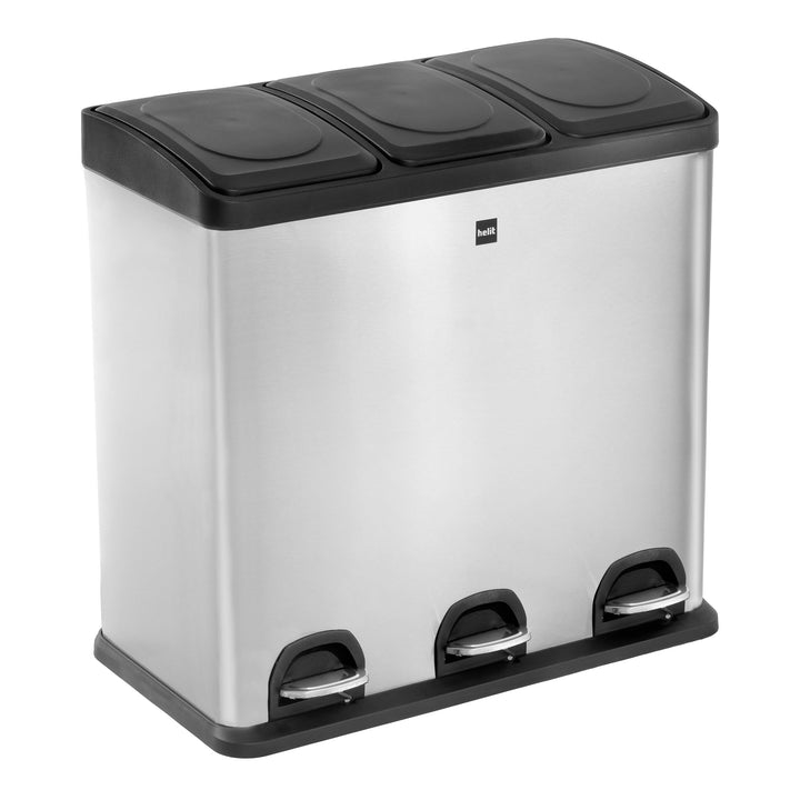 helit H2405200 - Mülltrennsystem, the seperator, 3 x 20L - Edelstahl, Mülleimer, Abfallbehälter