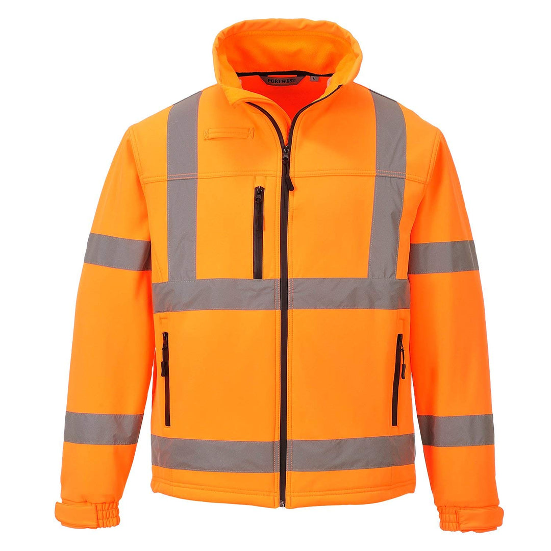 Portwest Klassische Hi-Vis Softshell-Jacke (3L), Grösse: L, Farbe: Orange, S424ORRL L Orange, L Oran