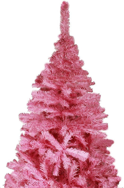 HAAC künstlicher Weihnachtsbaum in Farbe pink 150 cm Tannenbaum aufklappbar mit Metallständer Stände