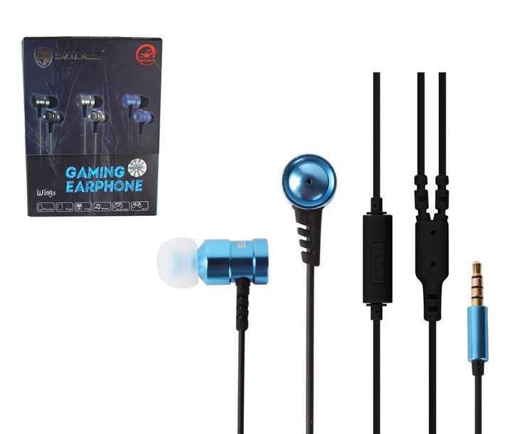 Sades In-Ear-Gaming-Kopfhörer schwarz schwarz/blau SA-609-BLUE (Blau), SA-609-BLUE (Blau)