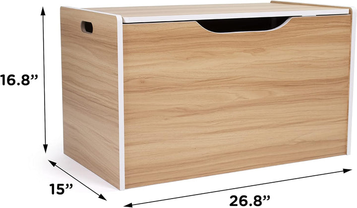 Humble Crew Journey Spielzeugkiste aus Holz mit Deckel, Spielzeugkiste für Kinder, ideal für Schlafz