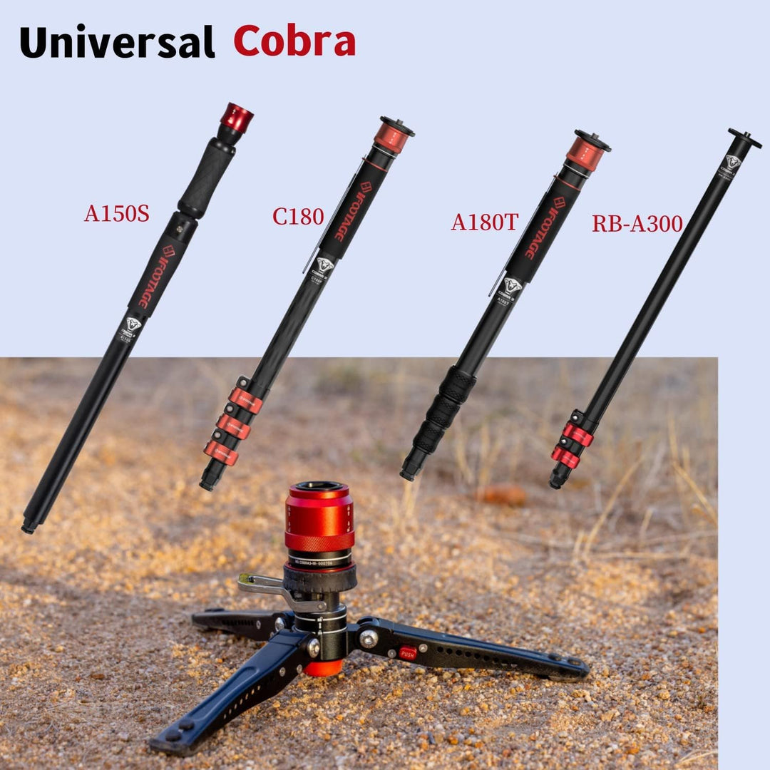 IFOOTAGE Cobra 3 Base-P,Tragbares Mini-Tischstativ für Cobra 2 Einbeinstativ, Innovatives Pedaldesig