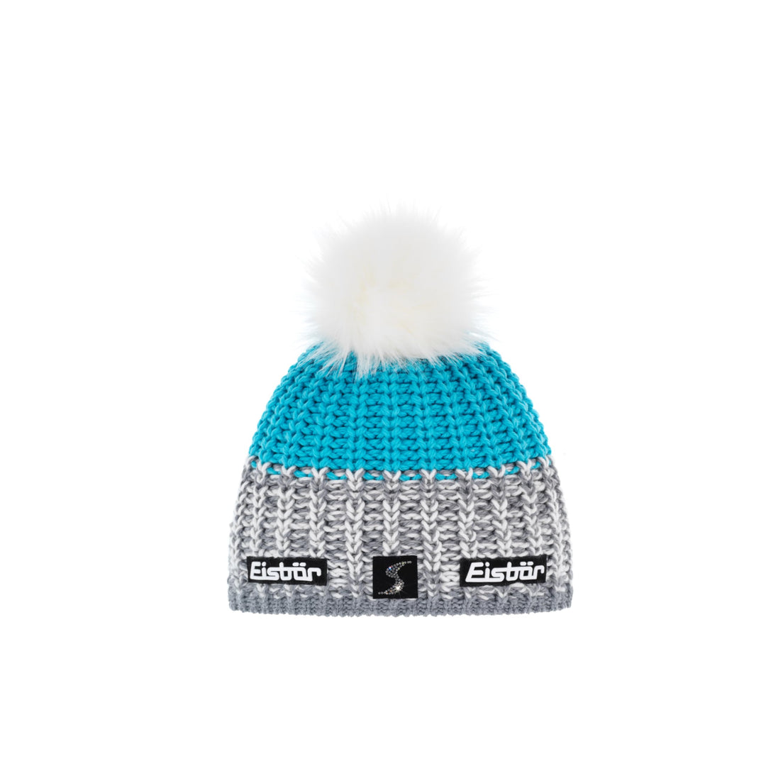 Eisbär Focus Lux Crystal Mütze Ski Austria Einheitsgrösse graumele-white-mugo azur/weiss, Einheitsgr