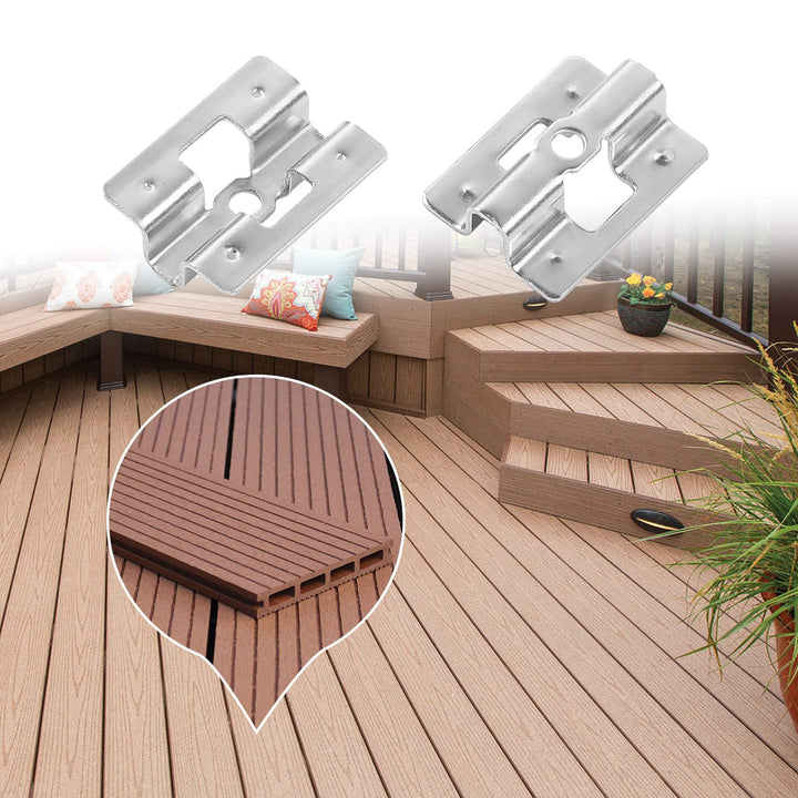 100Stk Edelstahl Terrassenclips Edelstahl Befestigungs Clips Versteckt Abstandshalter Clips mit 100