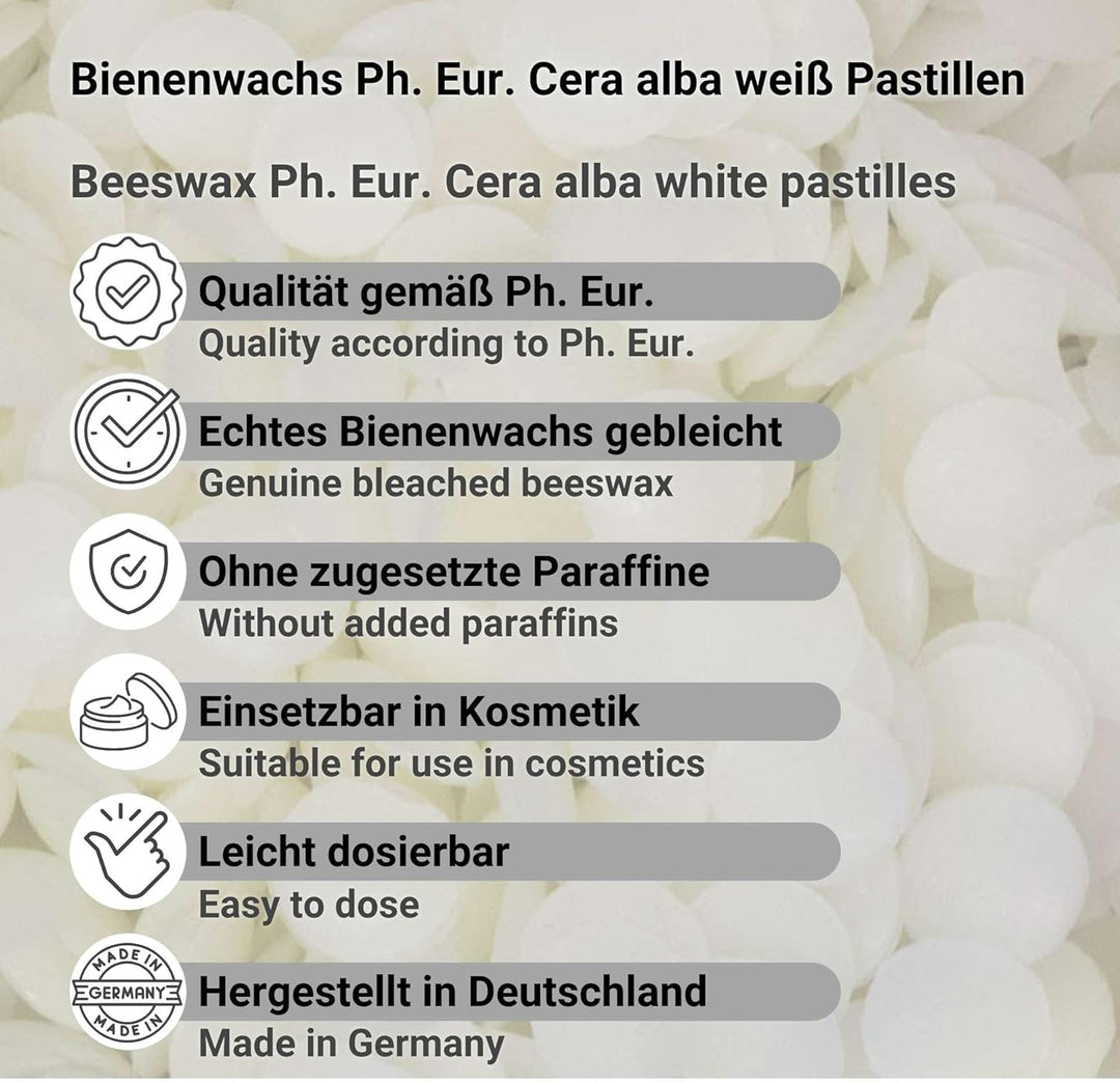 Bienenwachs Pastillen 2 kg weiss Ph.Eur. DIY Naturkosmetik Bienenwachstücher