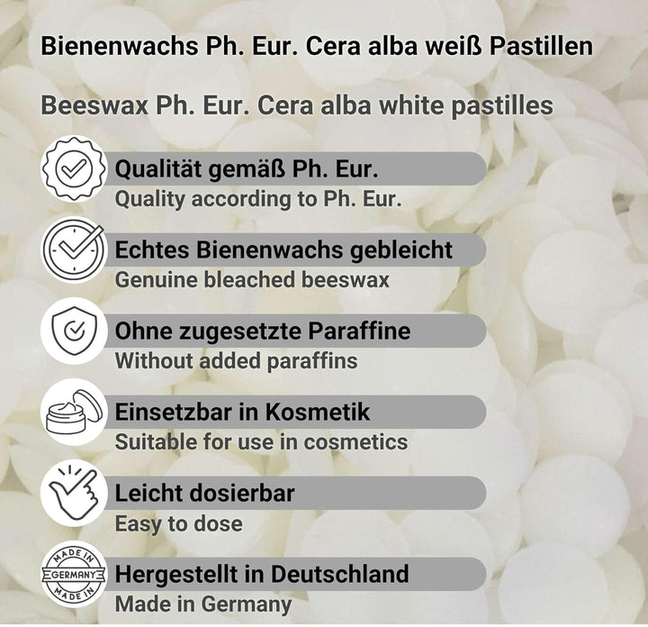 Bienenwachs Pastillen 2 kg weiss Ph.Eur. DIY Naturkosmetik Bienenwachstücher