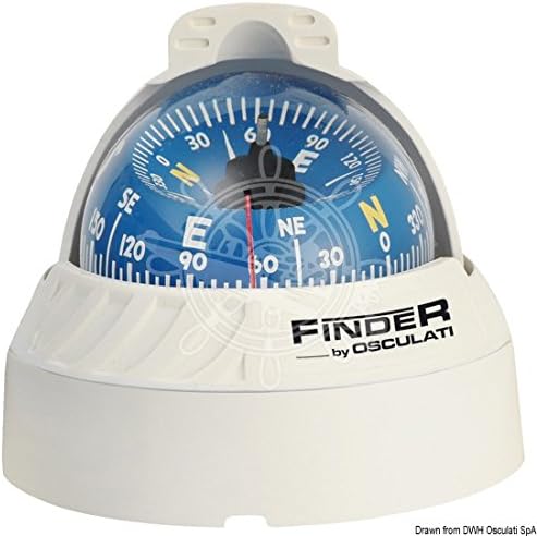 Osculati Finder Kompas 25/8 z. Aufstellen weiss/blau