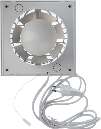 EUROPLAST Ø 100mm Wandventilator Lüfter Abluft Kabel Schalter Ventilator Küche WC Bad - Kunststoff -