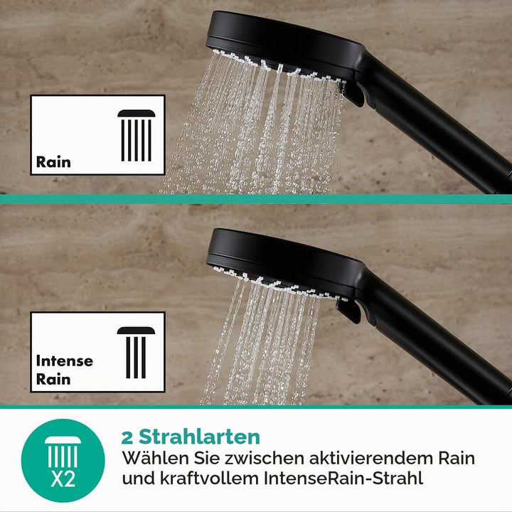 hansgrohe Vernis Blend - wassersparender Duschkopf (EcoSmart), Handbrause mit 2 Strahlarten, runde D