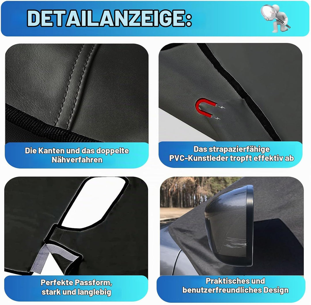 Sonnenschutz Frontscheibe für Mercedes Sprinter 2006-2018, 600D Oxford Tuch 100% Lichtblockend, Wass