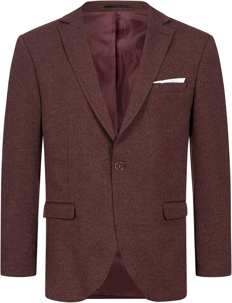 Indumentum Herren Sakko Blazer IJS-101 M Weinrot, M Weinrot
