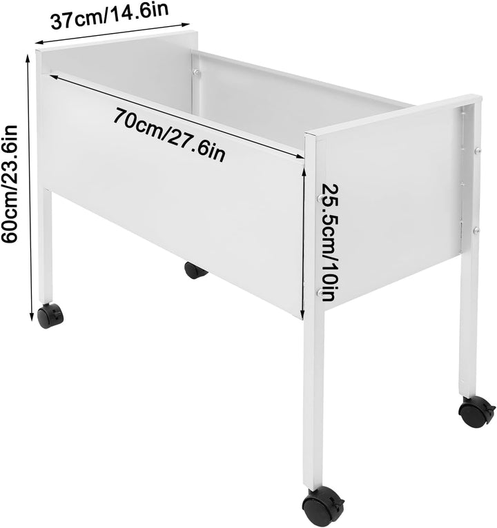 Hängemappenwagen, Rollbarer Aktenschrank mit Universalrollen Aktenordner Büroschrank für Büros Konfe