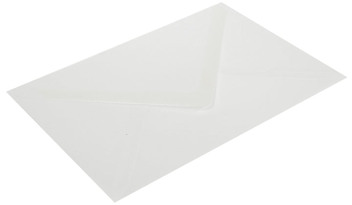 100 Stück, Transparente Briefumschläge, DIN C5, Nassklebung, Spitze Klappe, 90 g/qm Offset, Ohne Fen