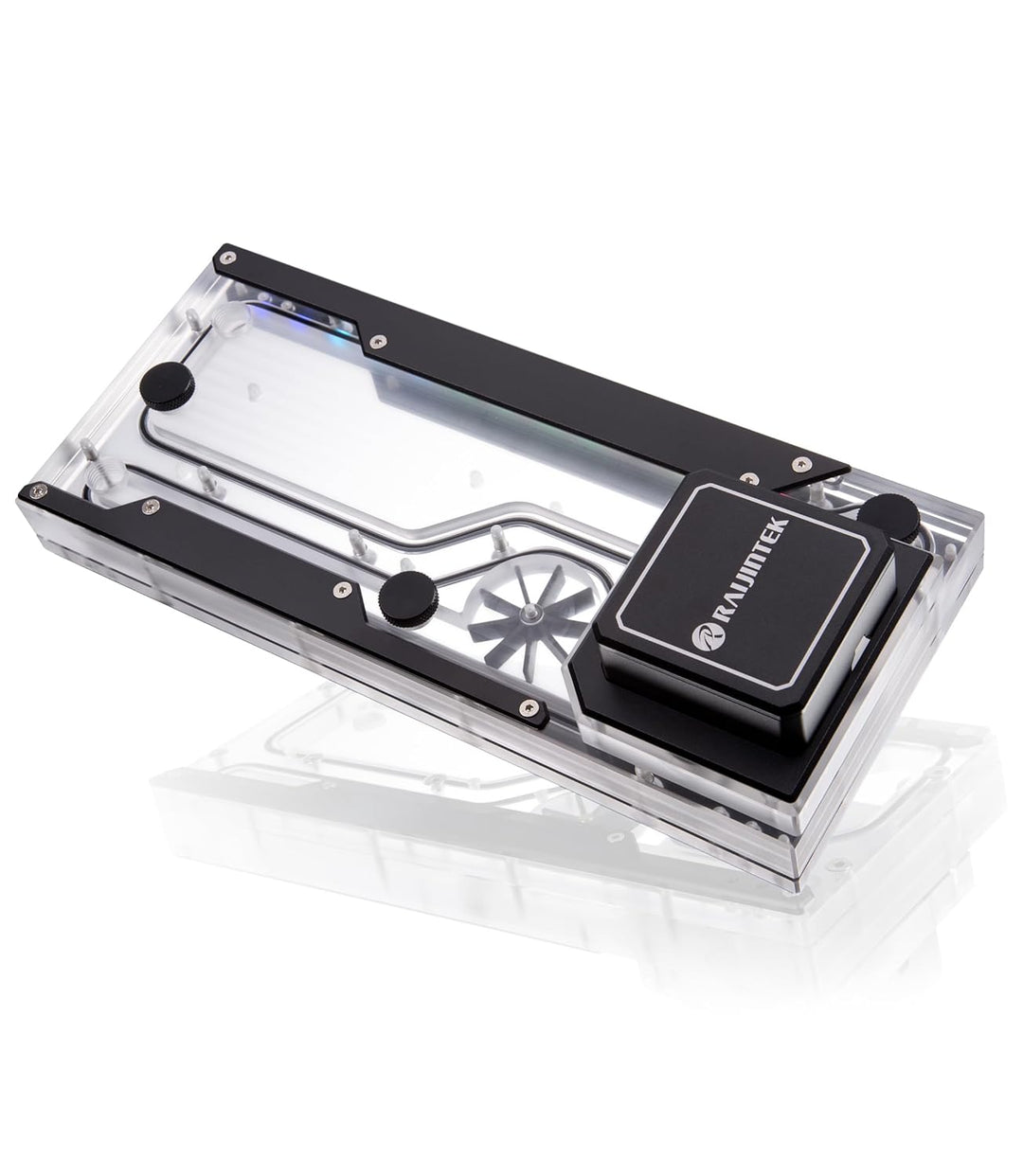 Raijintek Acheron 240 EVO DDC RBW Distro Plate mit RGB Beleuchtung, Wasserkühlung Pumpe DDC, Fassung