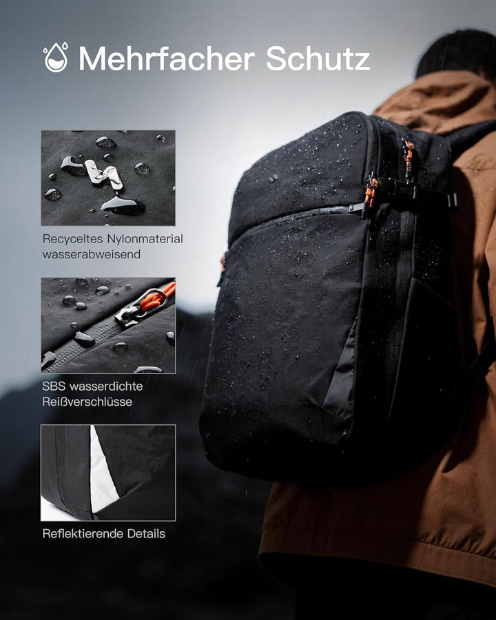Inateck Reiserucksack 38.5L, Spritzwassergeschützt TSA Handgepäck Flugzeug Rucksack Travel Backpack