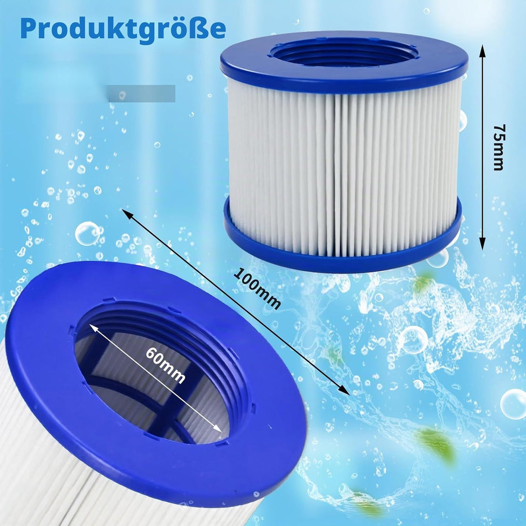 JEFFEL Infinite Spa Filter zum Schrauben, für Spa Ersatz Hot Tub, aufblasbar, ohne Schrauben, 75 x 1