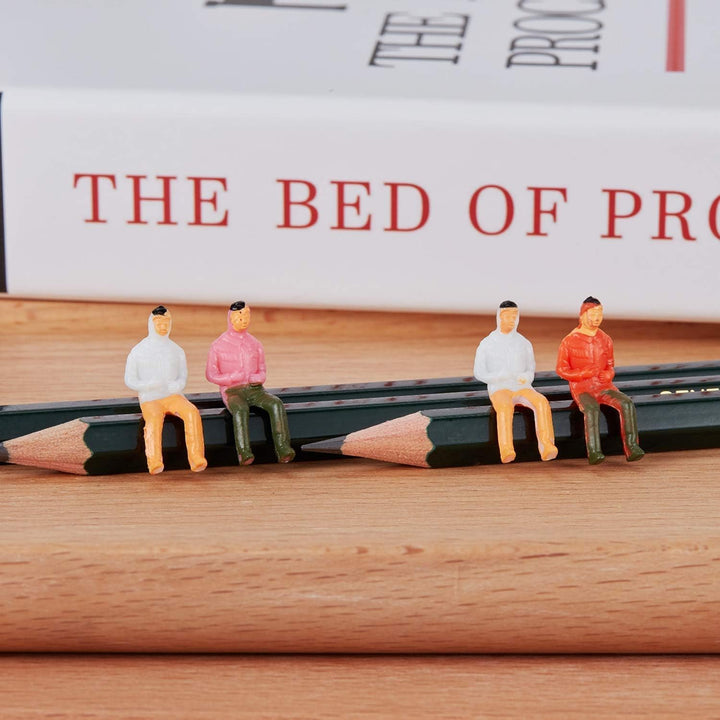 Gejoy 100 Stücke Figuren Modell für Züge und Architektur - Plastik Menschen Sitzend und Stehend für