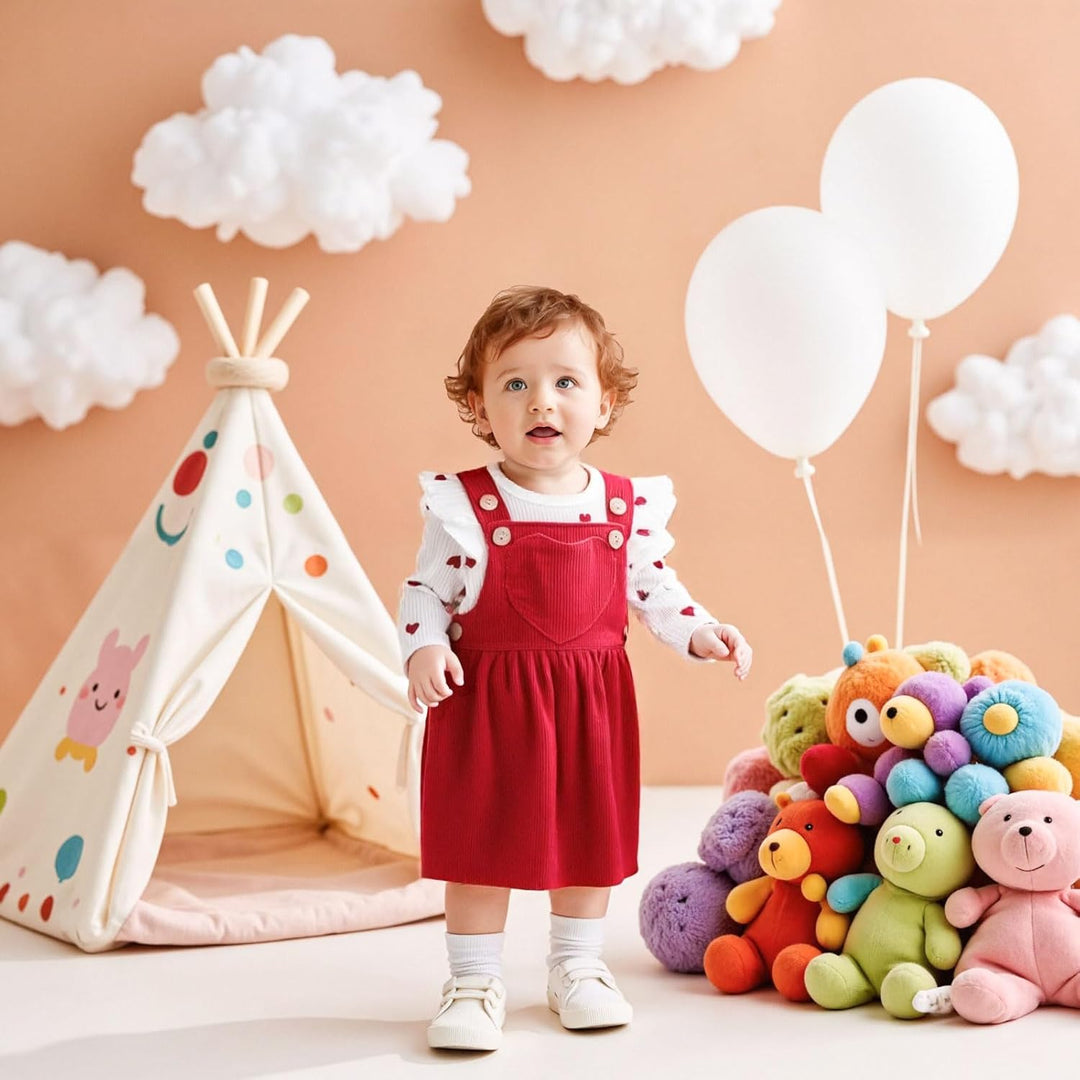 Baby Kleidung Mädchen Baby Valentinstag Outfit Neugeborene Kleidung Babys Strampler Strapse Rock Bek