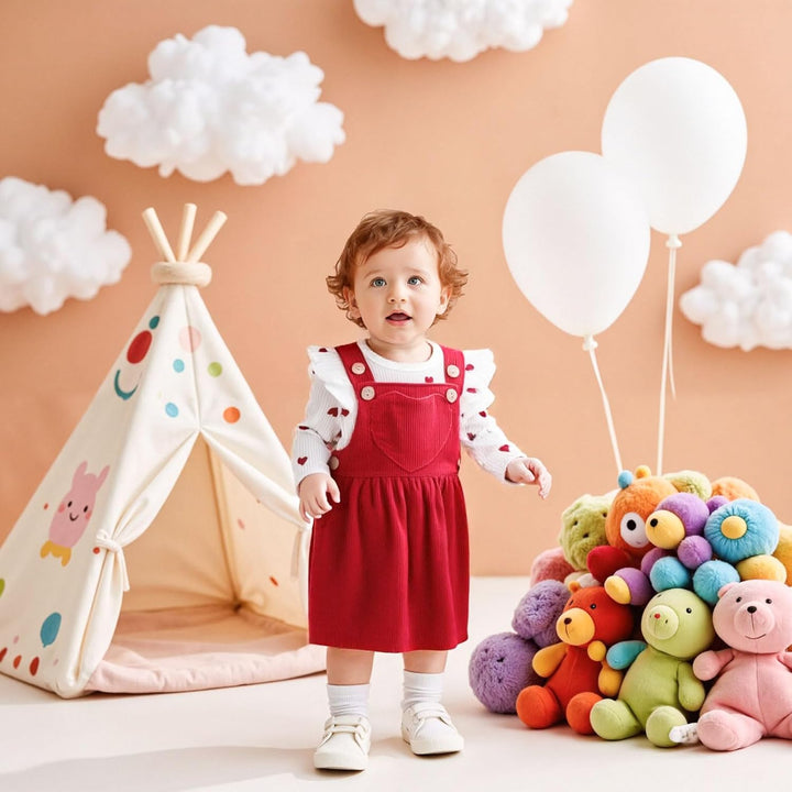 Baby Kleidung Mädchen Baby Valentinstag Outfit Neugeborene Kleidung Babys Strampler Strapse Rock Bek