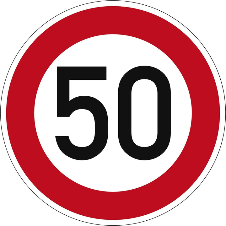 Verkehrszeichen Zulässige Höchstgeschwindigkeit 50 Nr. 274-50 | Ø 420mm, Alu 2mm, RA1 | Original Ver