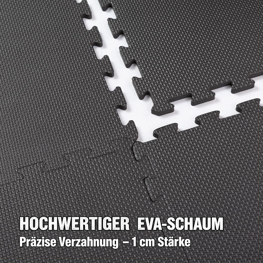 Bodenschutzmatte 60x60x1cm – Eva Puzzlematte für Fitness, Heimtraining & Pool – rutschfest, stossdäm