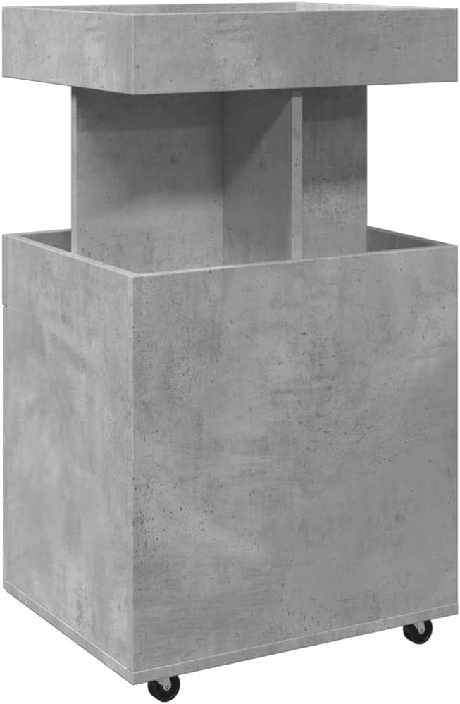 vidaXL Barwagen Betongrau 50x41x89 cm Holzwerkstoff, Betongrau