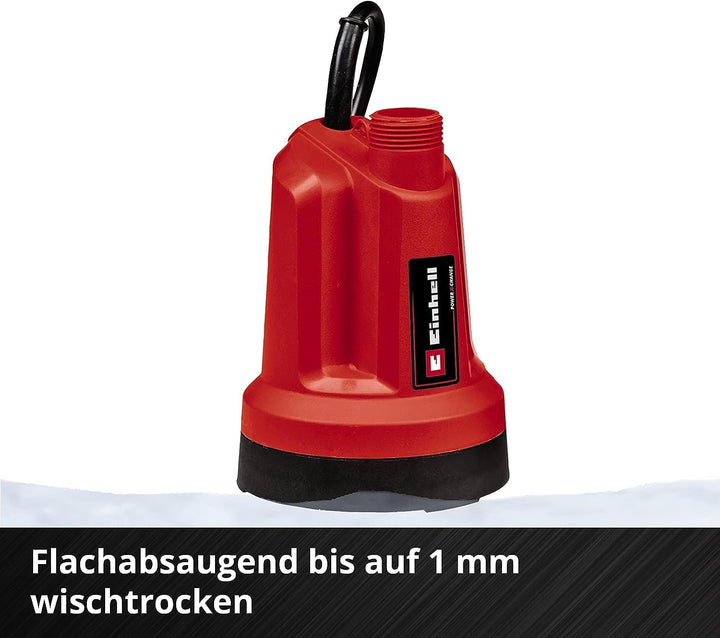 Einhell Akku-Klarwasserpumpe GE-SP 18 LL Li-Solo Power X-Change (Li-Ion, 18V, flachabsaugend bis 1 m