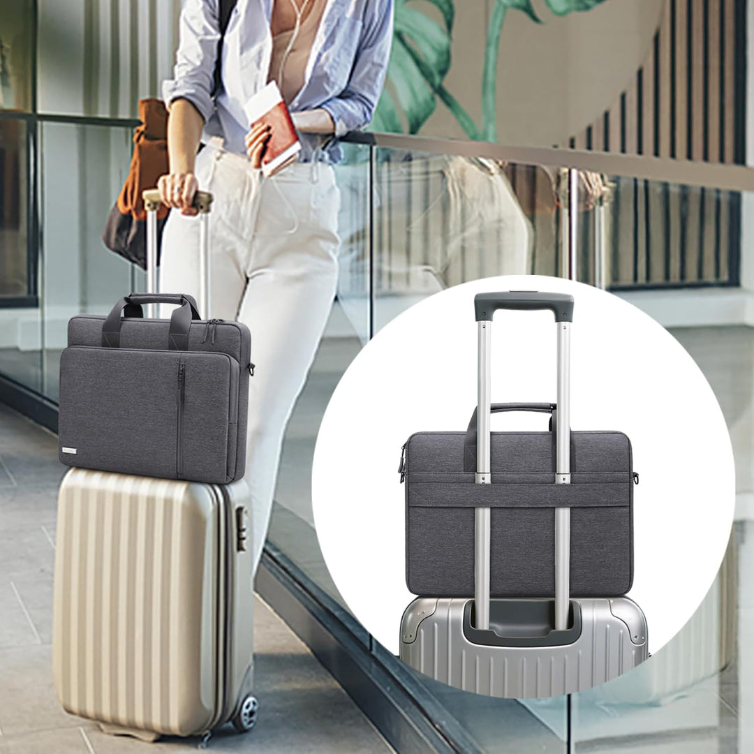 TECOOL 17,3 Zoll Laptoptasche, 360° Schutz Laptop Schultertasche Umhängetasche für 17-17,3 Zoll Leno
