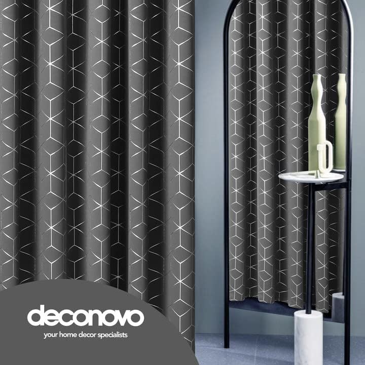 Deconovo Verdunkelung Vorhänge, Blickdicht Gardinen, Wohnzimmer mit Ösen, Moderne Vorhang, 138x117 c