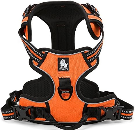 WINHYEPET Truelove Hundegeschirr No-Pull Reflektierendes verstellbar Haustiergeschirr mit 2 Leinencl