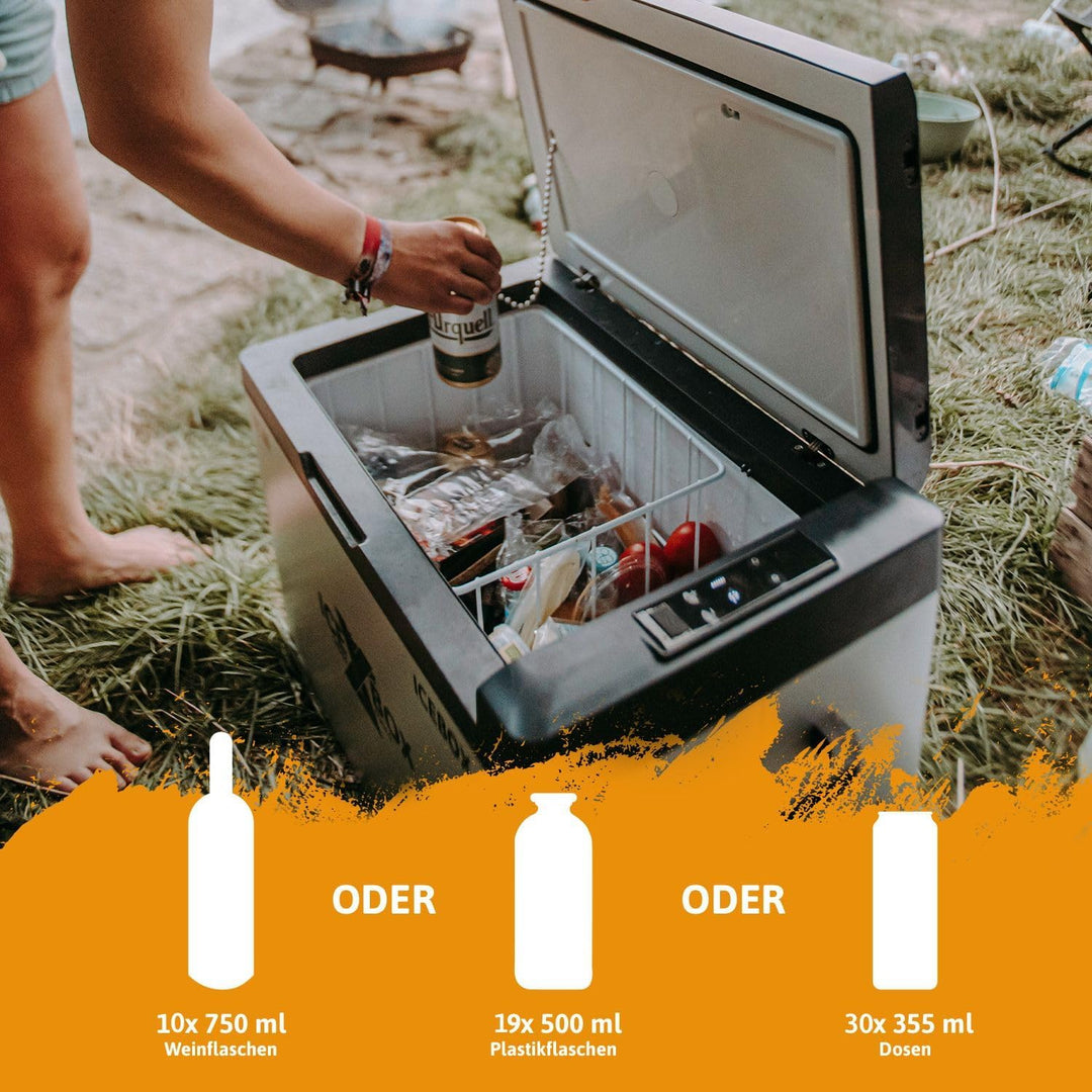 elektrische Kühlbox 22L - Kompressor Gefrierbox für Camping & Auto, bis -20°C, Portable Kühl- und Ge