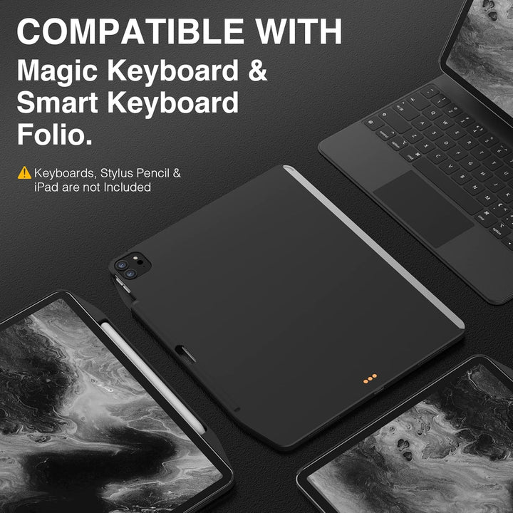 SWITCHEASY CoverBuddy Hülle für iPad Pro 12.9 inch 2020 (4.Generation) & 2018, Kompatibel mit Magic/