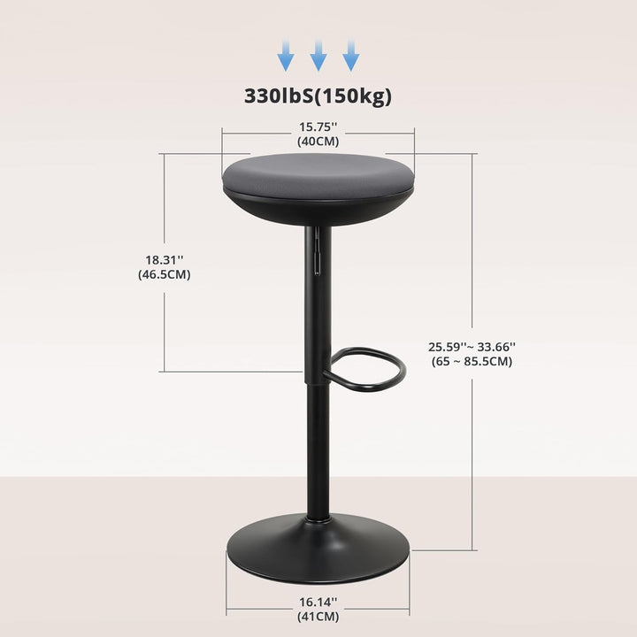 IWMH Stehhocker Höhenverstellbar, Bürohocker Ergonomischer, 360° Drehbarer Stehhilfe ohne Rückenlehn