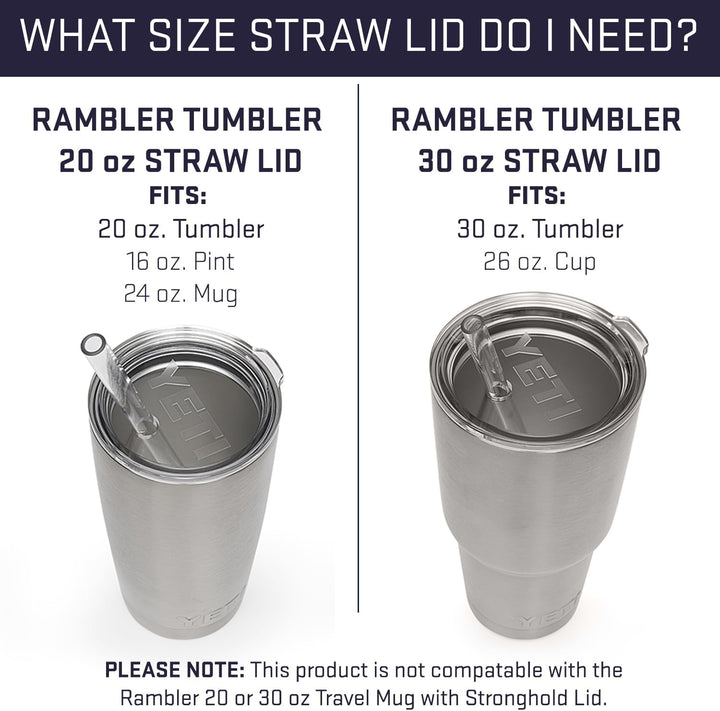 YETI 21071010014 Rambler Strohhalm-Deckel, transparent, 567 g 0,5 kg, 0,5 kg