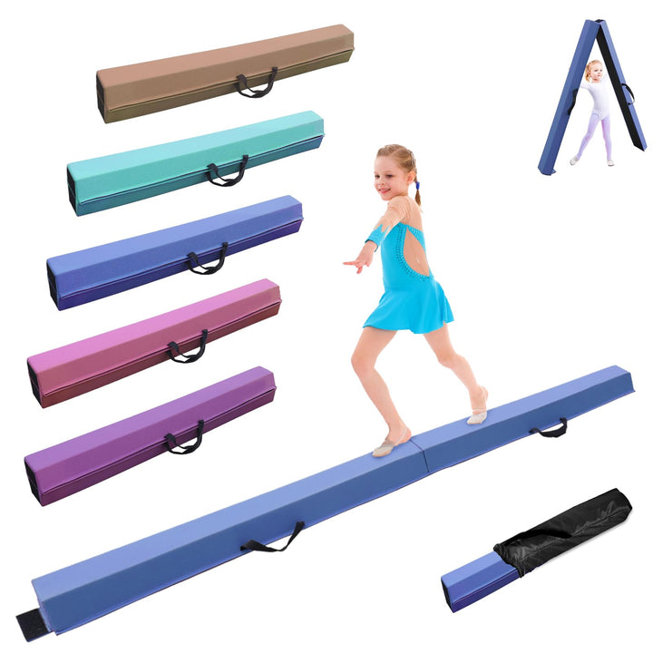 SportBob schwebebalken Kinder Schwebebalken klappbar Balken Gymnastik 240/270/300cm PU Leder schwebe