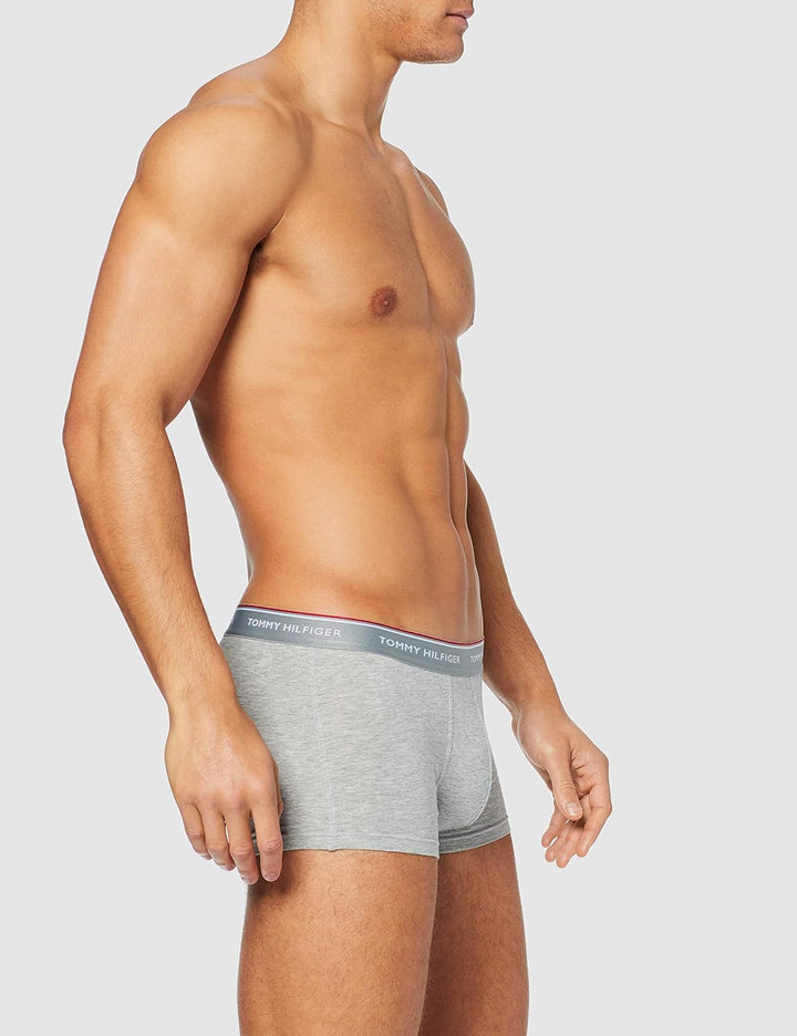 Tommy Hilfiger Herren Trunk (3er Pack) S Mehrfarbig (Black/Grey Heather/White), S Mehrfarbig (Black/