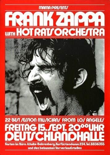 Frank Zappa - Hot Rats, Berlin 1972 » Konzertplakat/Premium Poster | Live Konzert Veranstaltung | DI