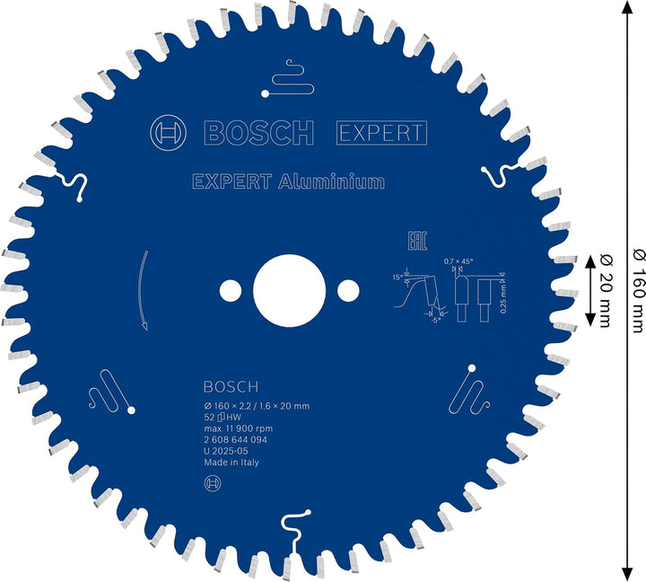 Bosch Accessories Bosch Professional 1x Kreissägeblatt Expert for Aluminium (für Aluminium, Sägeblat