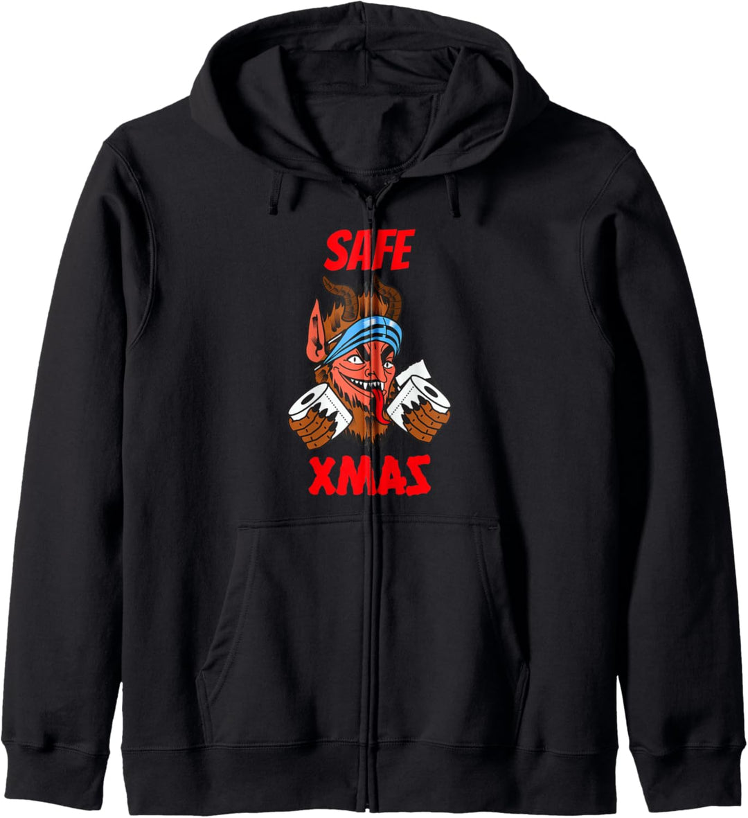 Lustige sichere Weihnachten Santa Weihnachten Kapuzenjacke