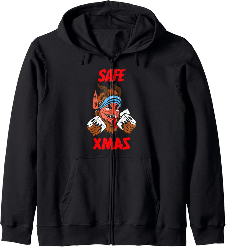 Lustige sichere Weihnachten Santa Weihnachten Kapuzenjacke