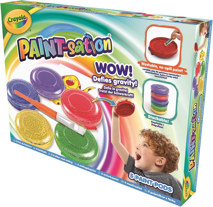 CRAYOLA Farbtöpfe, auslaufsicher, 5 Stück, kein Verschütten, ideal für Kinder ab 3 Jahren