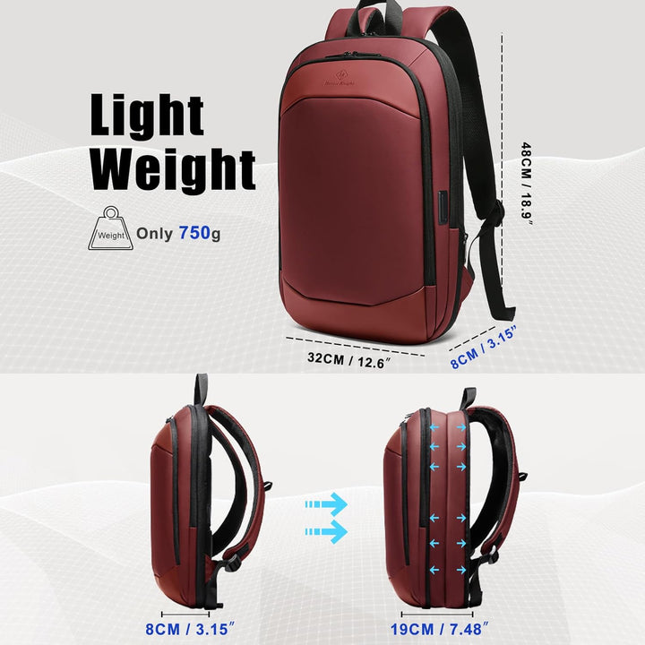 Laptop Rucksack Herren 17 Zoll wasserdichter erweiterbarer Reiserucksack Handgepäck Laptoptasche Tag