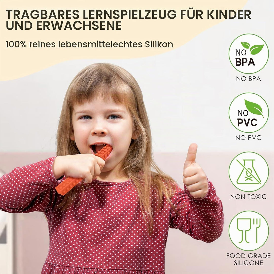 Autismus Spielzeug, ERKOON 4er Pack Silikon Kauen Training und Entwicklung Spielzeug Kauen Empfehlun