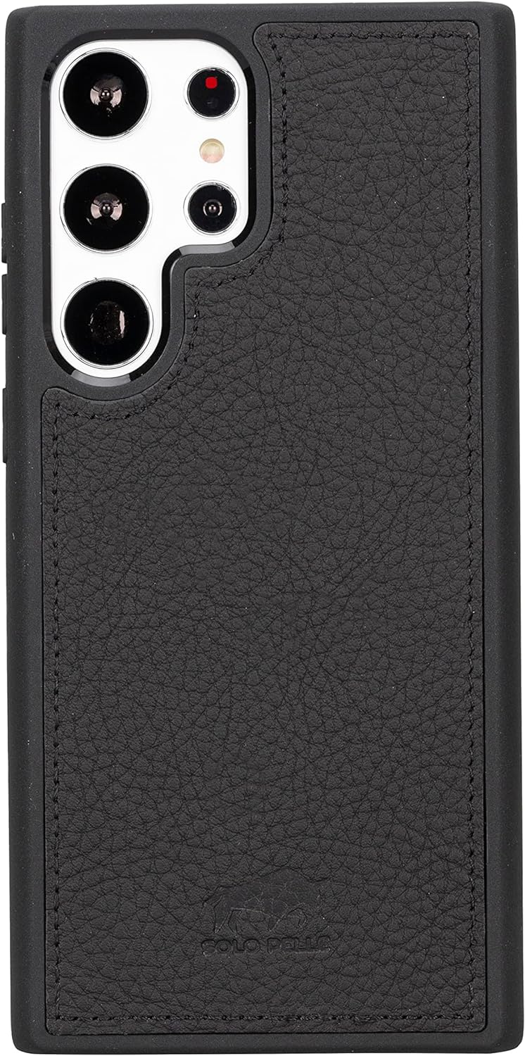 Solo Pelle Lederhülle für das Samsung Galaxy S23 Ultra Hülle aus echtem Leder, Model: Stanford (Matt