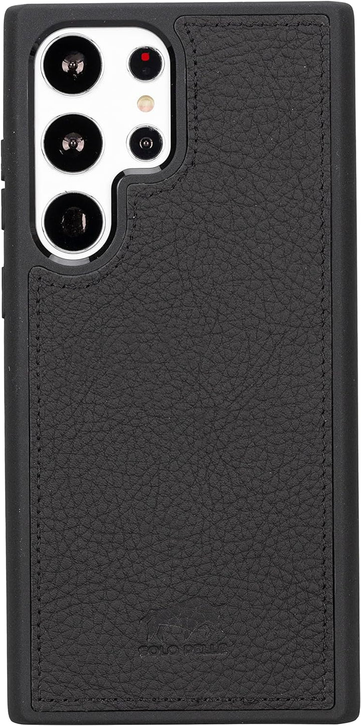Solo Pelle Lederhülle für das Samsung Galaxy S23 Ultra Hülle aus echtem Leder, Model: Stanford (Matt