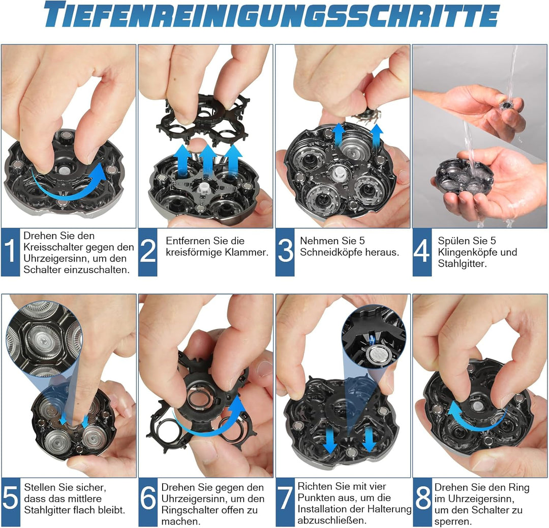 Glatzen Rasierer Herren elektrisch, Luctry Kopfrasierer für Männer mit Glatze, 5D Magnetischer Elekt