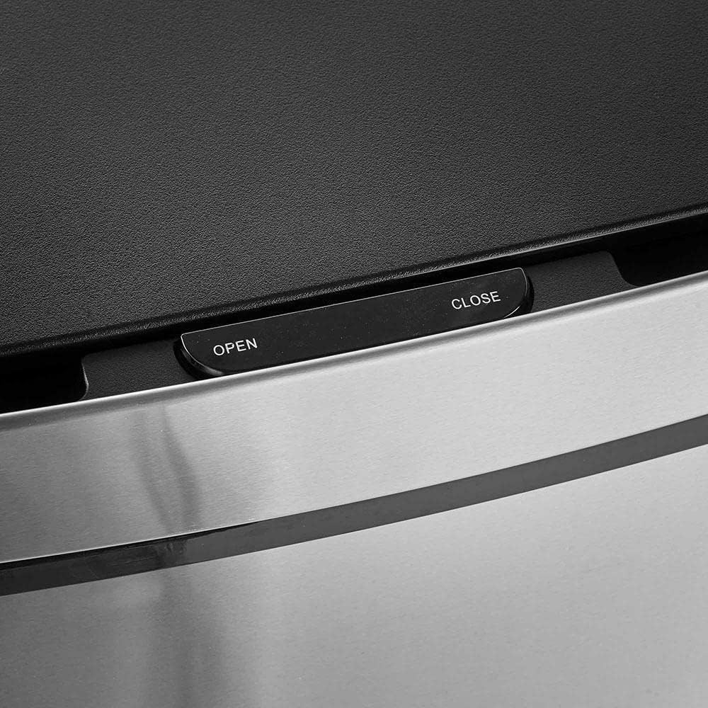 NARVIK Automatic Kitchen Bin Double Compartment 75l Edelstahl Recycling grosse Kapazität und 3l Tabe