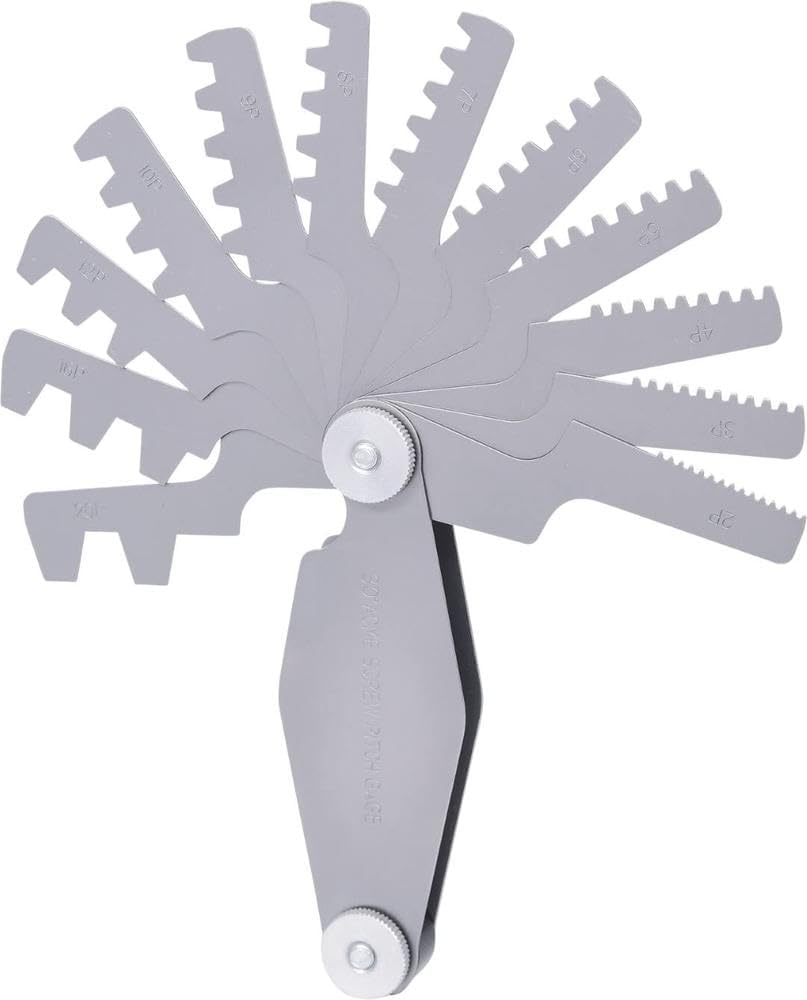 KS Tools 300.0622 Trapez-Gewindestahllehre, für 30° Gewinde, 2-12mm