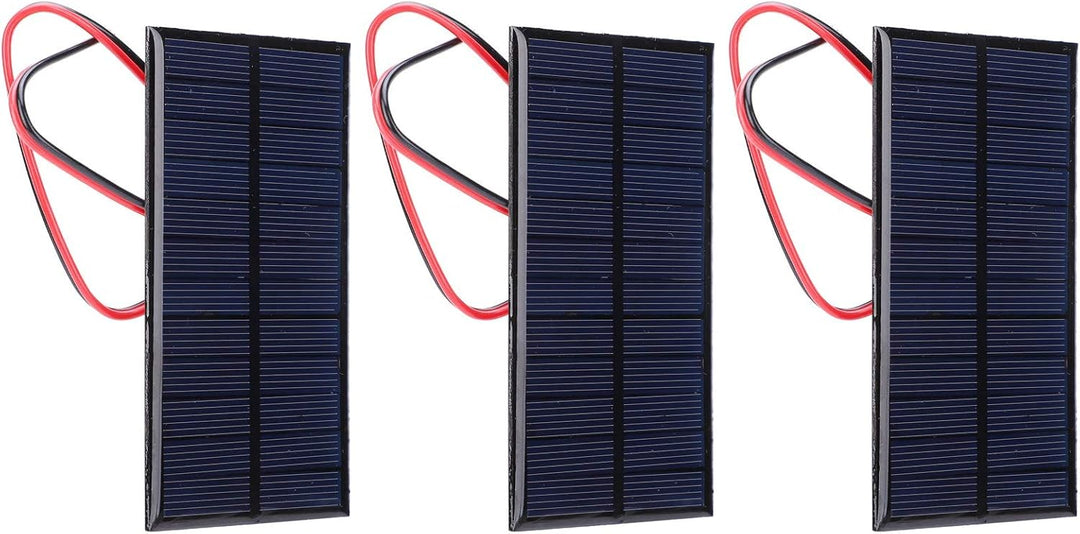 Mini Solarpanel DC 6V 1W, Kleine Solarzelle Panel Mikro Sonnenkollektor Module mit 30 cm Kabel, für