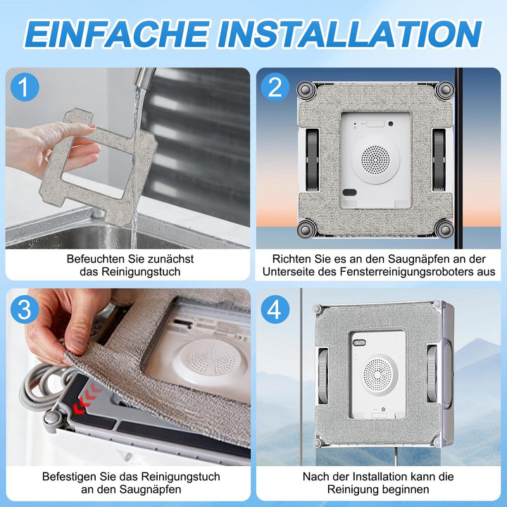 8 Stück Reinigungspad für ECOVACS WINBOT W2 PRO / W2 PRO Omni / W2 Omni / W2 / W1 Pro / W1 Fensterpu